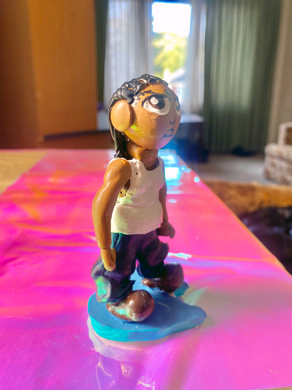 Handsculpted Riley Freeman Inspired Figure